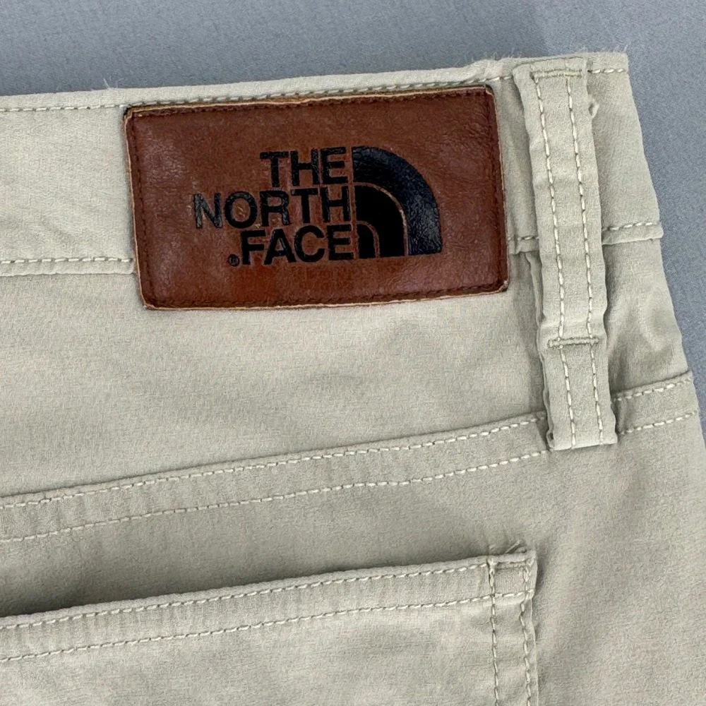 The North Face Mens Khaki Nylon Stretch Hiking Travel Pants Size 34 Regular